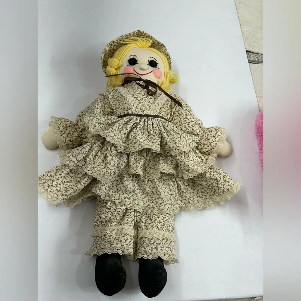 Floral Rag Doll with Hat